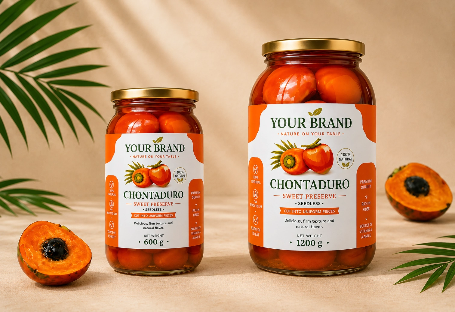 Chontaduro in preserves