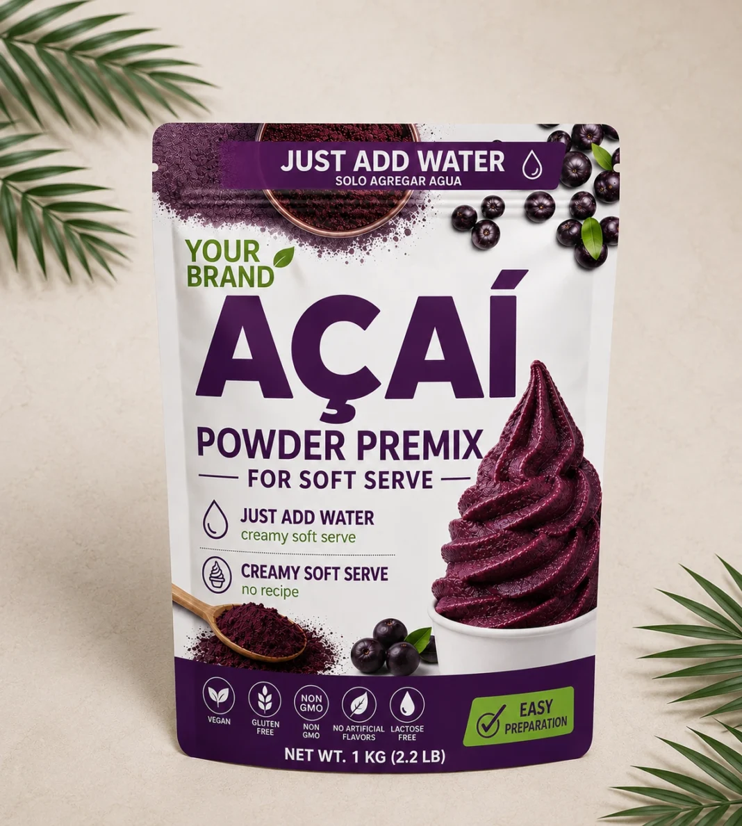 acai power premixfor soft serve foodsmas
